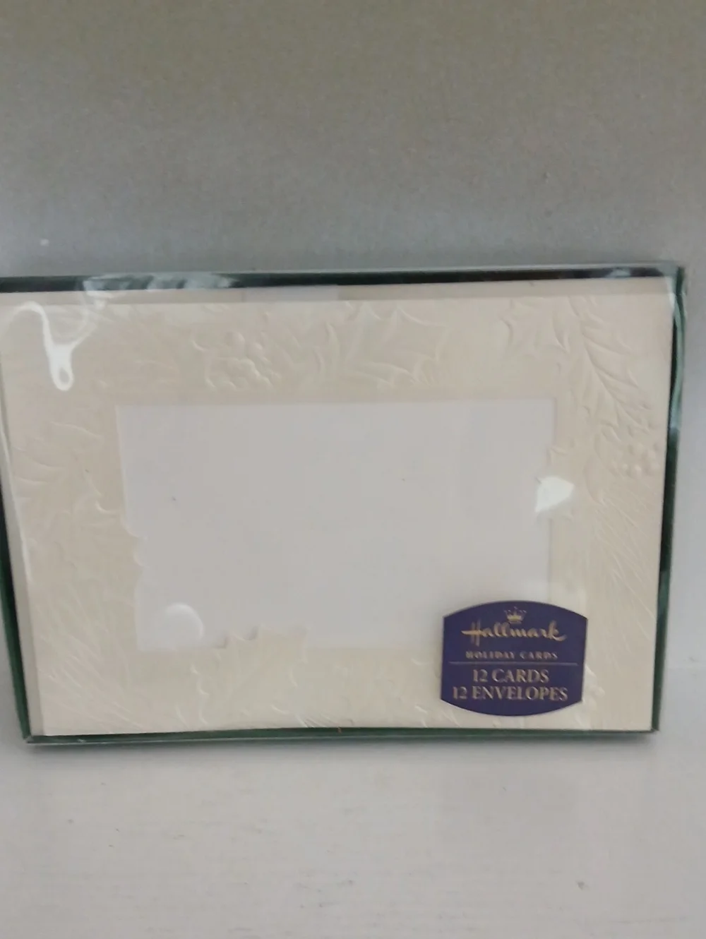 Hallmark Cream and White Embossed Holiday Card Set